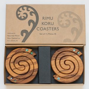 Naturally Wood Spiral Coasters